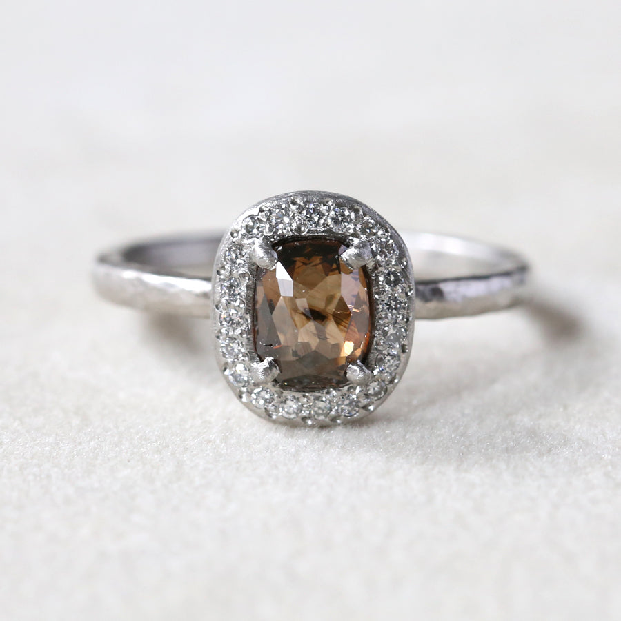 0.89ct Canadian brown diamond ring
