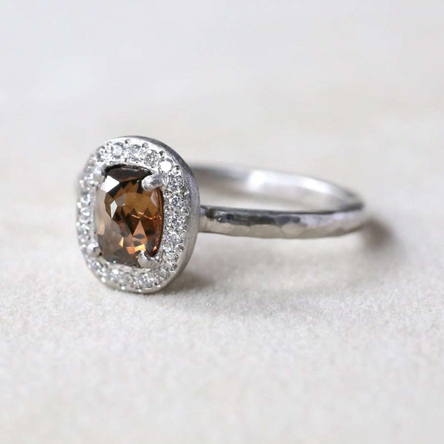 0.89ct Canadian brown diamond ring