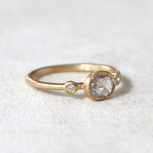 0.51ct light grey diamond Muguet Ring