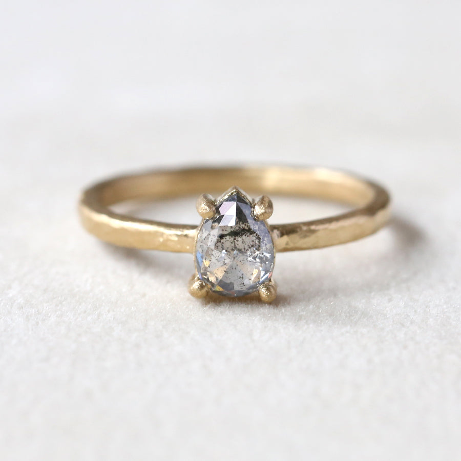 0.70ct grey diamond ring