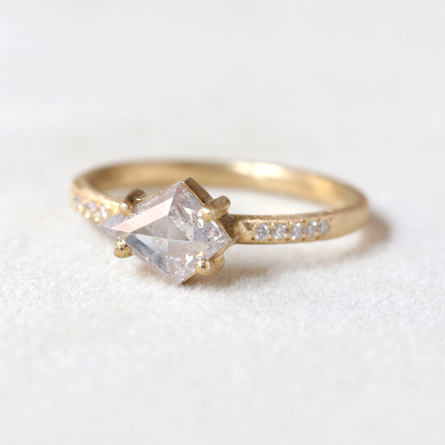 0.83ct grey diamond ring