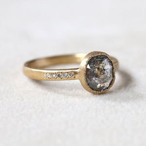 1.28ct grey diamond ring