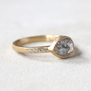 1.58ct grey diamond ring