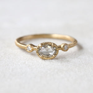 0.30ct grey diamond Muguet Ring