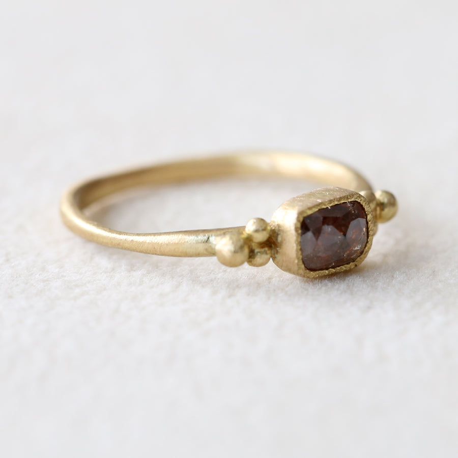 0.68ct brown diamond ring