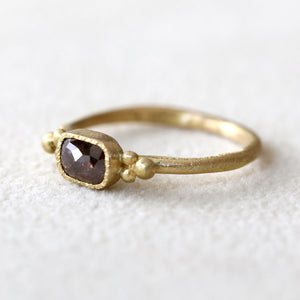 0.68ct brown diamond ring
