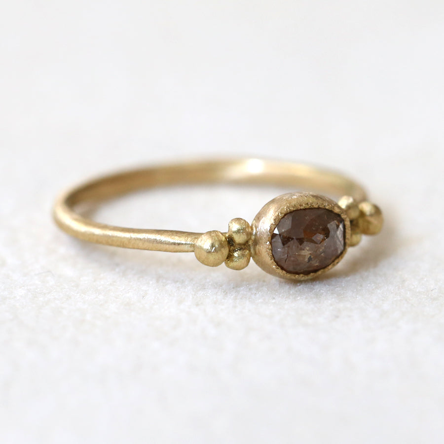 0.57ct brown diamond ring