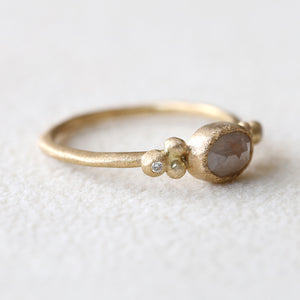 Grey diamond ring