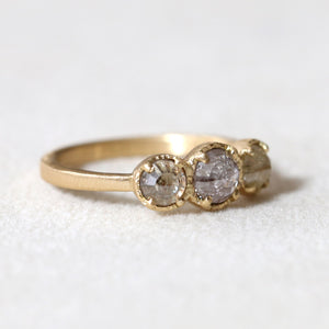 1.35ct round diamond triplet ring