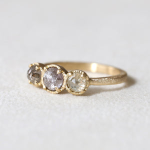 1.35ct round diamond triplet ring