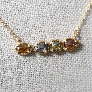 1.18ct multi color diamond necklace