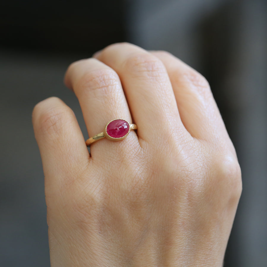 Cabochon Ruby ring