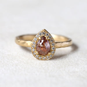 0.68ct orange diamond ring