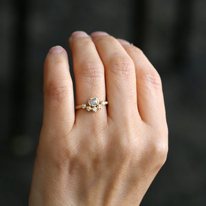 0.59ct grey diamond  ring