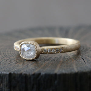 0.46ct icy grey diamond ring