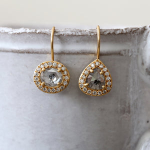 Salt & Pepper diamond earrings