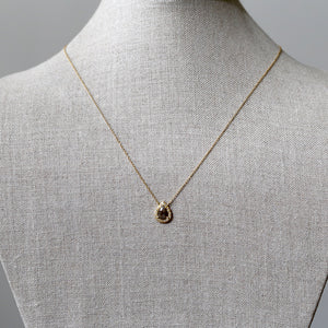 0.84ct dark brown diamond halo necklace
