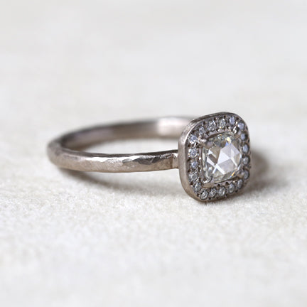0.41 colorless diamond ring