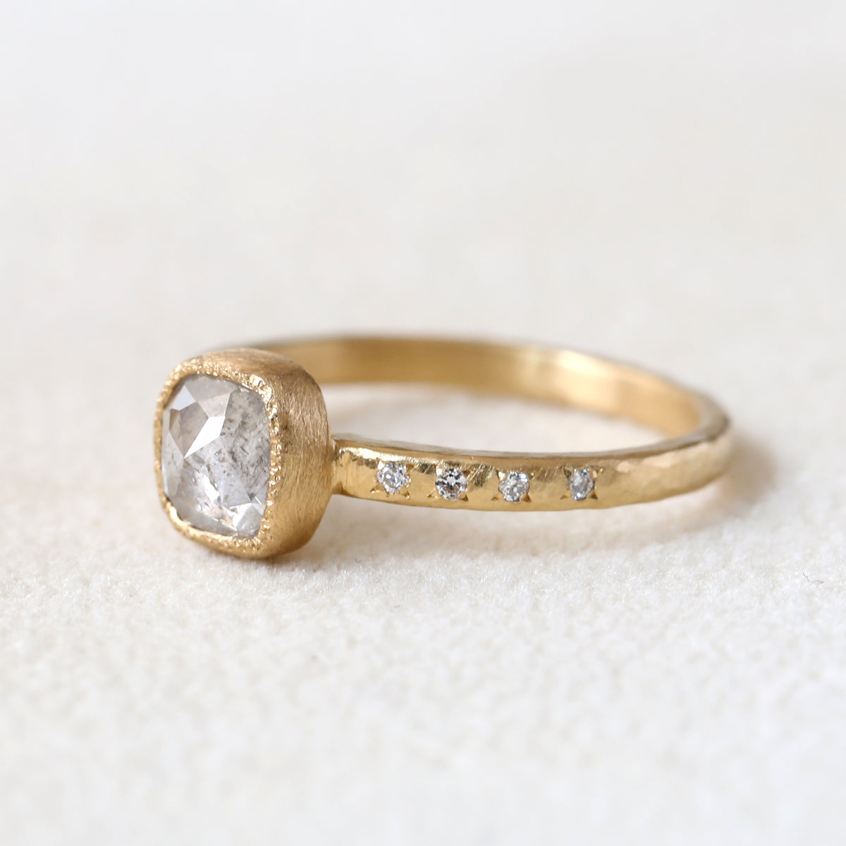 1.10ct grey diamond ring