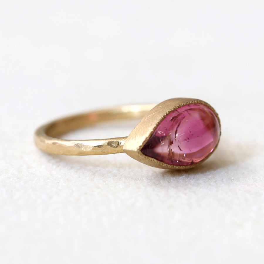 3.35ct Bi color pink tourmaline ring