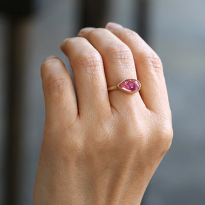 3.35ct Bi color pink tourmaline ring