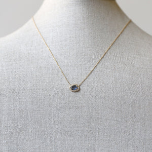 0.78ct blue sapphire necklace