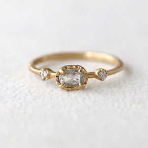 0.24ct grey diamond Muguet Ring