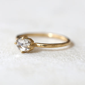 0.71ct grey diamond ring