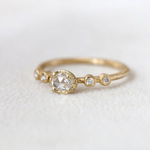 0.19ct rose cut diamond Muguet Ring