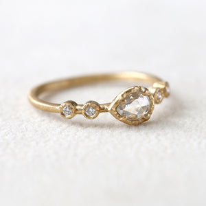 0.20ct rose cut diamond Muguet Ring