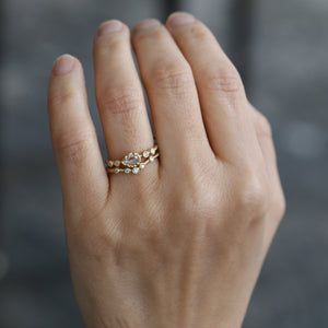 0.20ct rose cut diamond Muguet Ring