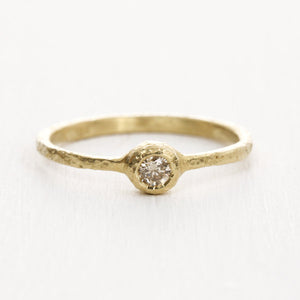 3mm brown diamond ring