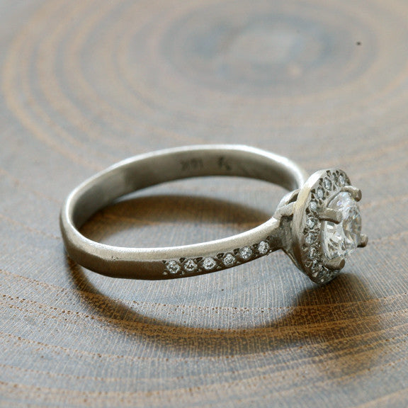 Half carat center stone ring / halo