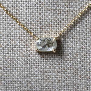 0.81ct icy grey diamond necklace