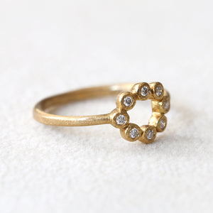 Circle Bezel  Diamond ring