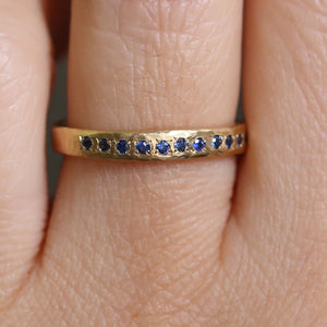 12 Blue Sapphire Ring