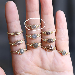 Grey diamond ring