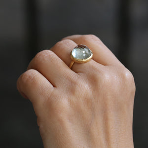 15mm Green Amethyst ring