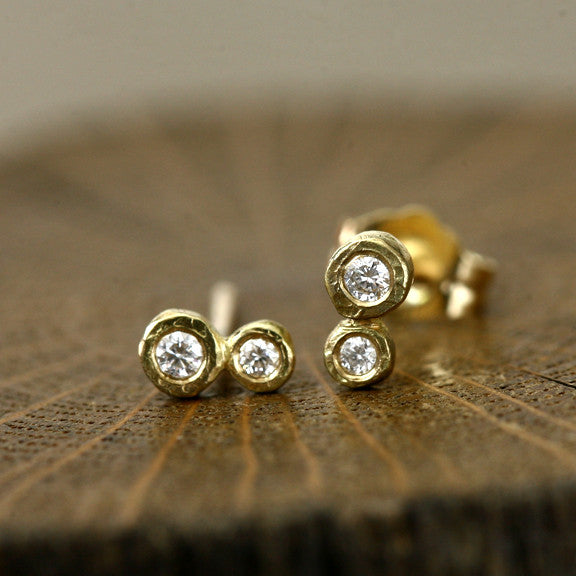 Bezel on sale diamond studs