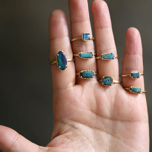 Australian boulder opal ring