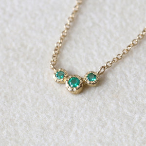 Emerald bezel necklace